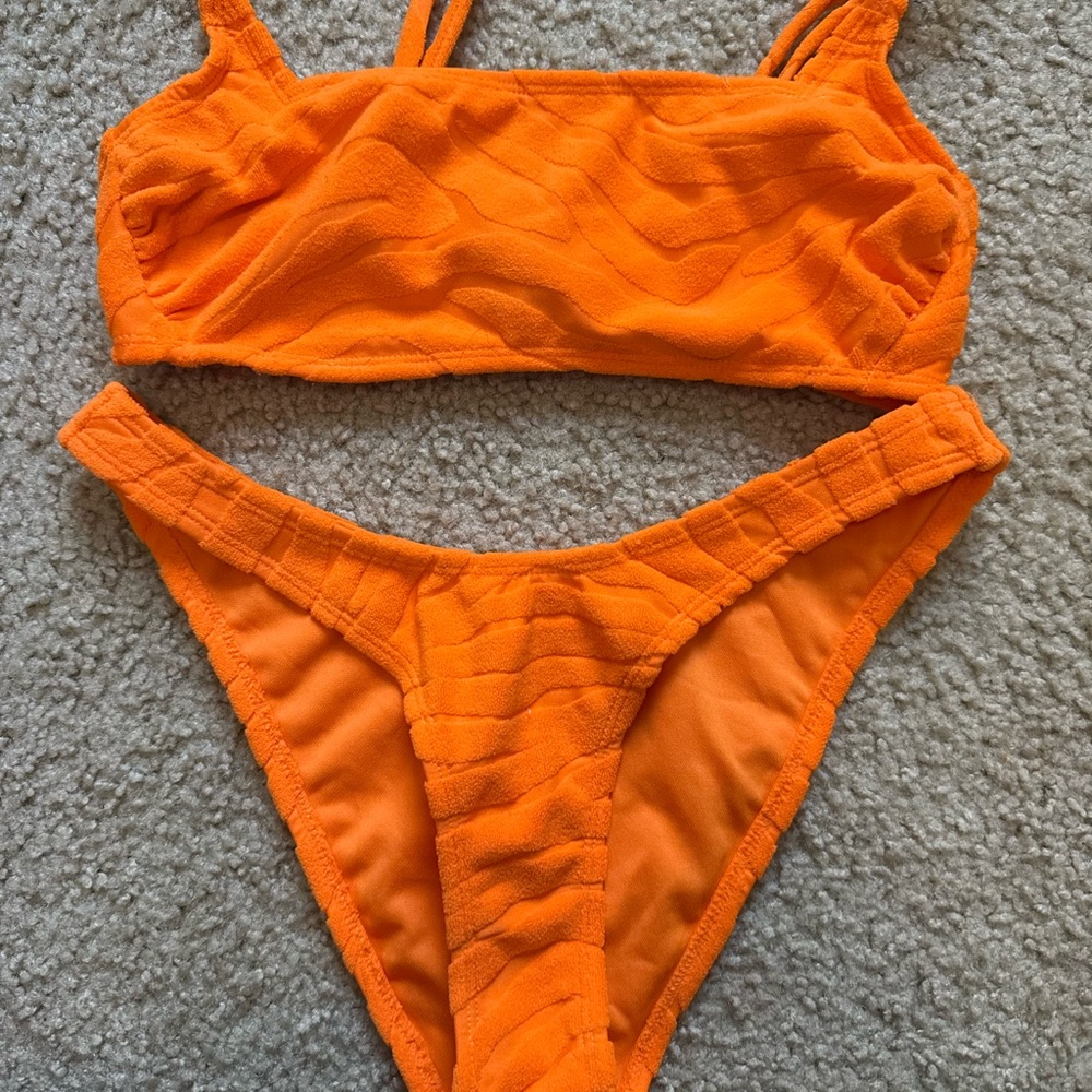Xhilaration Orange Bikini Zebra Pattern